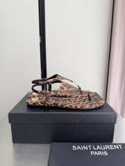 Uubags YSL Cassandra sandals in leopard-print calfskin - 3