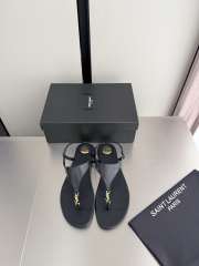 Uubags YSL Cassandra sandals in black smooth leather - 1