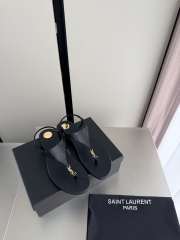 Uubags YSL Cassandra sandals in black smooth leather - 6
