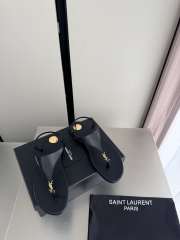 Uubags YSL Cassandra sandals in black smooth leather - 5