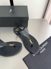 Uubags YSL Cassandra sandals in black smooth leather - 4