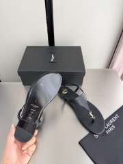 Uubags YSL Cassandra sandals in black smooth leather - 3