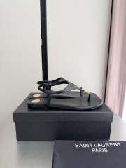 Uubags YSL Cassandra sandals in black smooth leather - 2