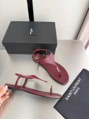 Uubags YSL Cassandra sandals in burgundy smooth leather - 3
