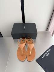 Uubags YSL Cassandra sandals in cognac smooth leather - 1