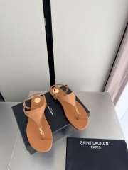 Uubags YSL Cassandra sandals in cognac smooth leather - 6