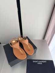 Uubags YSL Cassandra sandals in cognac smooth leather - 5
