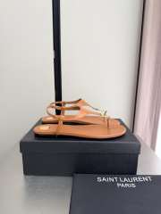 Uubags YSL Cassandra sandals in cognac smooth leather - 4
