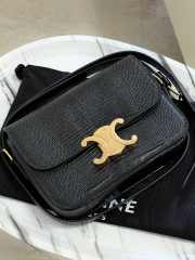 Uubags Celine Medium Teen Triomphe Bag in Black Lizard 18.5x13.5x7cm - 3