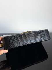 Uubags Celine Chain Shoulder Bag Claude In Black Lizard 20.5x11.5x4cm - 6