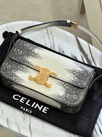 Uubags Celine Chain Shoulder Bag Claude In Natural Lizard 20.5x11.5x4cm 