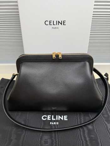 Uubags Celine Doctor's Pouch In Supple Natural Calfskin Black 35x18x18cm