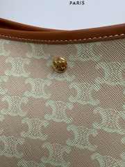 Uubags Celine Soft Shopper Bag In Triomphe Canvas And Calfskin Sandcastle/ Soft Lime 32.5x24.5x14cm - 5