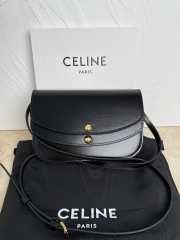 Uubags Celine Duo Wallet On Strap In Shiny calfskin Black 13x6cm - 1