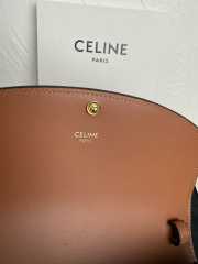 Uubags Celine Duo Wallet On Strap In Triomphe Canvas Calfskin Tan 13x6cm - 2