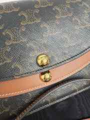 Uubags Celine Duo Wallet On Strap In Triomphe Canvas Calfskin Tan 13x6cm - 5