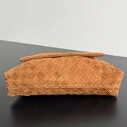 Uubags Bottega Veneta Giorno Suede Leather Shoulder Bag In Amber 33x19x8cm - 5
