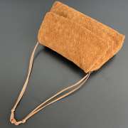Uubags Bottega Veneta Giorno Suede Leather Shoulder Bag In Amber 33x19x8cm - 2
