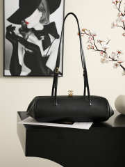 Uubags Chanel Clutch With Leather Strap In Shiny Calfskin & Gold-Tone Metal Black 36x12.5x13cm - 1