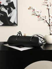 Uubags Chanel Clutch With Leather Strap In Shiny Calfskin & Gold-Tone Metal Black 36x12.5x13cm - 4