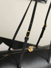 Uubags Chanel Clutch With Leather Strap In Shiny Calfskin & Gold-Tone Metal Black 36x12.5x13cm - 3