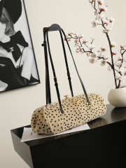 Uubags Chanel Clutch With Leather Strap In Lambskin & Gold-Tone Metal Light Beige & Black 36x12.5x13cm - 6