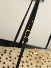 Uubags Chanel Clutch With Leather Strap In Lambskin & Gold-Tone Metal Light Beige & Black 36x12.5x13cm - 3