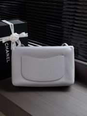 Uubags Chanel maxi flap bag calfskin with grain effect & silver metallic in gray 26x38.5x11cm - 3