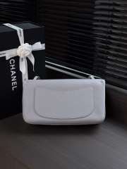 Uubags Chanel maxi flap bag calfskin with grain effect & gold metallic in gray 19.5x32x10cm - 6