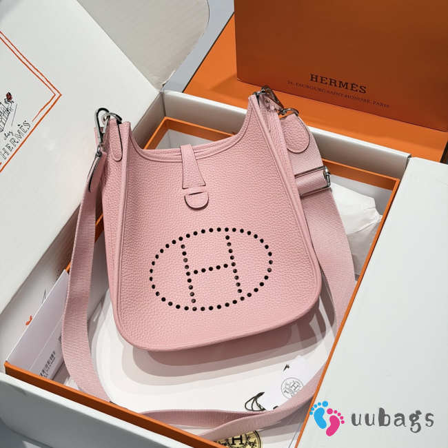 Uubags Hermes Evelyne 16 Amazone Bag In Rose Sakura 16x18x5.5cm - 1