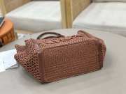 Uubags medium Chloé Iconic double carry bag in raffia dark brown 28x29x15cm - 3