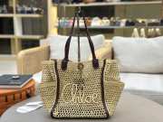 Uubags medium Chloé Iconic double carry bag in raffia natural 28x29x15cm - 1