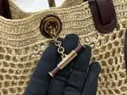 Uubags medium Chloé Iconic double carry bag in raffia natural 28x29x15cm - 5