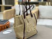 Uubags medium Chloé Iconic double carry bag in raffia natural 28x29x15cm - 2