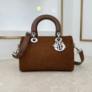 Uubags Dior Granville small bag velvet goatskin flat macrocannage in tan 25x16.5x14.5cm - 1