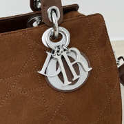 Uubags Dior Granville small bag velvet goatskin flat macrocannage in tan 25x16.5x14.5cm - 2