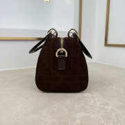 Uubags Dior Granville small bag velvet goatskin flat macrocannage in dark chocolate 25x16.5x14.5cm - 6