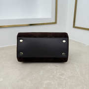 Uubags Dior Granville small bag velvet goatskin flat macrocannage in dark chocolate 25x16.5x14.5cm - 4