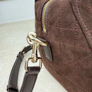 Uubags Dior Granville small bag velvet goatskin flat macrocannage in dark chocolate 25x16.5x14.5cm - 3