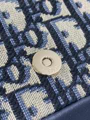 Uubags Dior Promenade Mini Bag with Chain Blue Dior Oblique Jacquard and Smooth Calfskin 19x12x4cm - 4