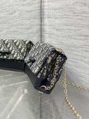 Uubags Dior Promenade Mini Bag with Chain Blue Dior Oblique Jacquard and Smooth Calfskin 19x12x4cm - 2