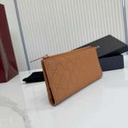 Uubags Gucci Plaque Long Wallet Brown GG Soft Leather 19x10x1.5cm - 6