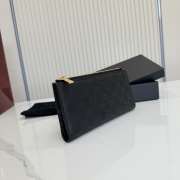 Uubags Gucci Plaque Long Wallet Black GG Soft Leather 19x10x1.5cm - 3