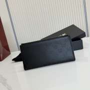 Uubags Gucci Plaque Long Wallet Black GG Soft Leather 19x10x1.5cm - 5