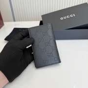 Uubags Gucci Aria card case black perforated GG soft leather 7.5x12cm - 1