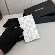 Uubags Gucci Aria card case white perforated GG soft leather 7.5x12cm - 1