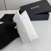 Uubags Gucci Aria card case white perforated GG soft leather 7.5x12cm - 2