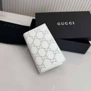 Uubags Gucci Aria card case white perforated GG soft leather 7.5x12cm - 6
