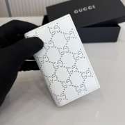 Uubags Gucci Aria card case white perforated GG soft leather 7.5x12cm - 5