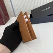 Uubags Gucci Aria card case brown perforated GG soft leather 7.5x12cm - 4